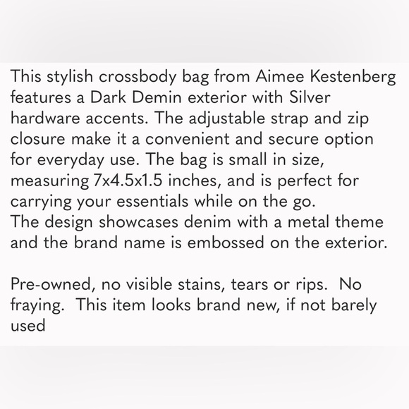 Aimee Kestenburg Denim Crossbody Stadium Phone Bag - Picture 4 of 4